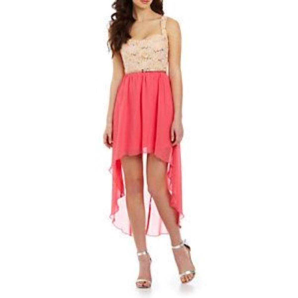 Champagne/green high/low Jodie Kristopher dress